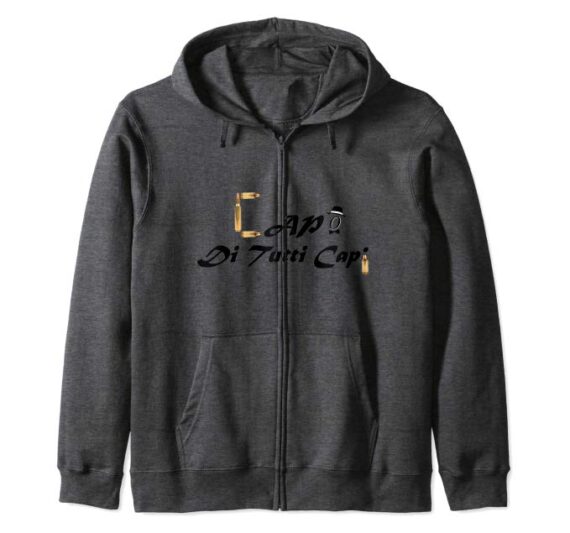 capo di tutti capi zip hoodie dark heather grey